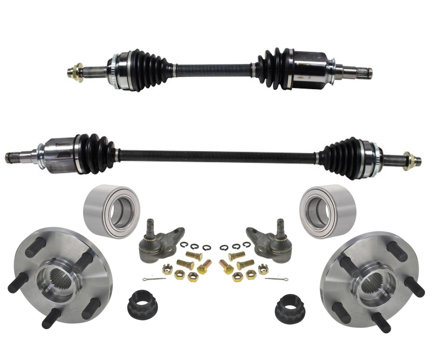 Para 09-13 Toyota Corolla 1.8L nuevo eje CV ejes de transmisión cubo rodamiento bola Jnt 6 piezas