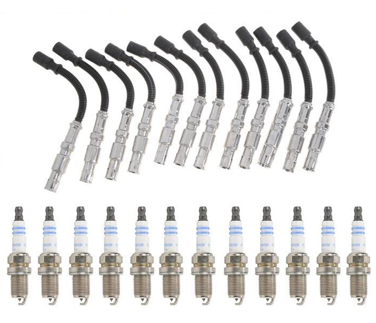 Ignition Spark Plug Wire Set 16 Bosch Platinum Plugs for 01-05 C240 Mercedes