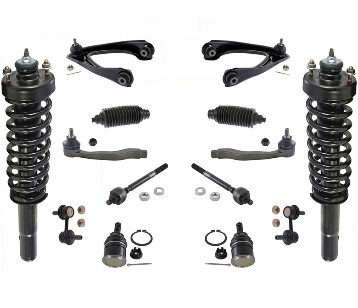 Front Struts Upper Arms Tie Rods Links 14 Pcs Fits Honda CR-V 97-01