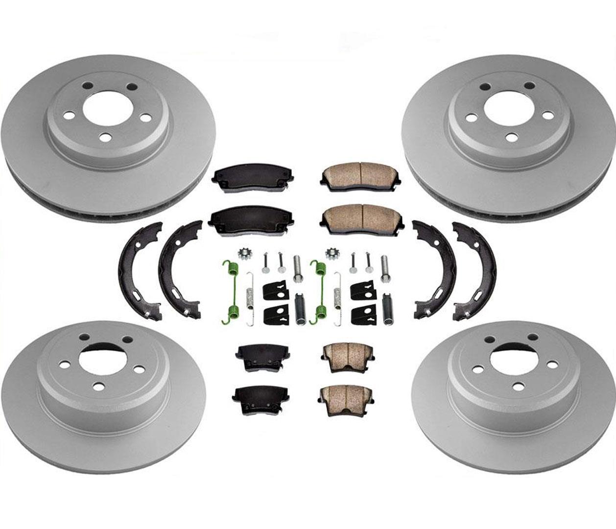 Se adapta a 05-17 Chrysler 300 TRACCIÓN TRASERA 2.7L 3.5L 3.6L 320MM Pastillas de freno delanteras 8 piezas