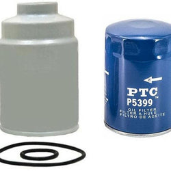 For 01-15 Chevrolet 6.6 Duramax Water Separator Diesel Fuel Filter Oil Filter 2p