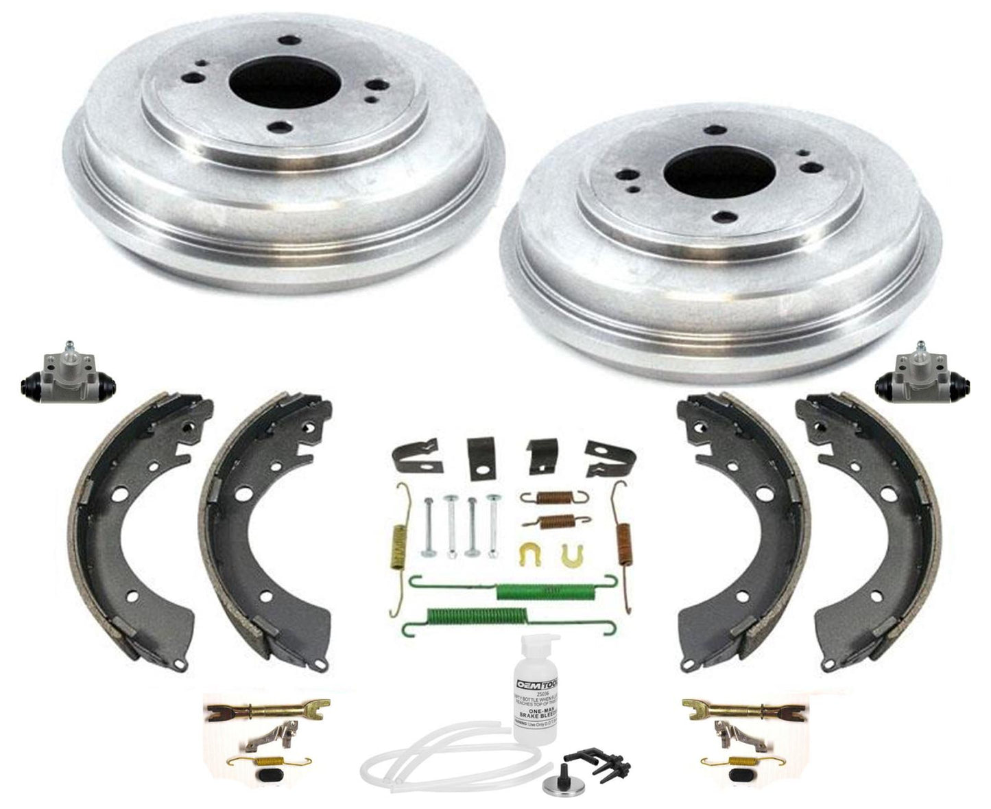For 2009 2014 Honda Fit Rear Brake Drum & Brake Shoes + Spring Kit 1.5L Gas