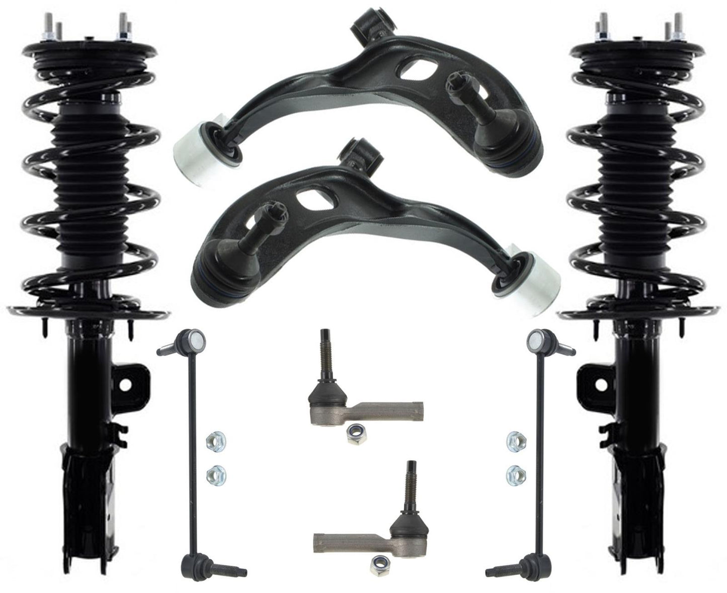 Conjunto de puntales de resorte helicoidal delantero para Ford Taurus SHO 13-2018 3.5L Turbo 8 piezas