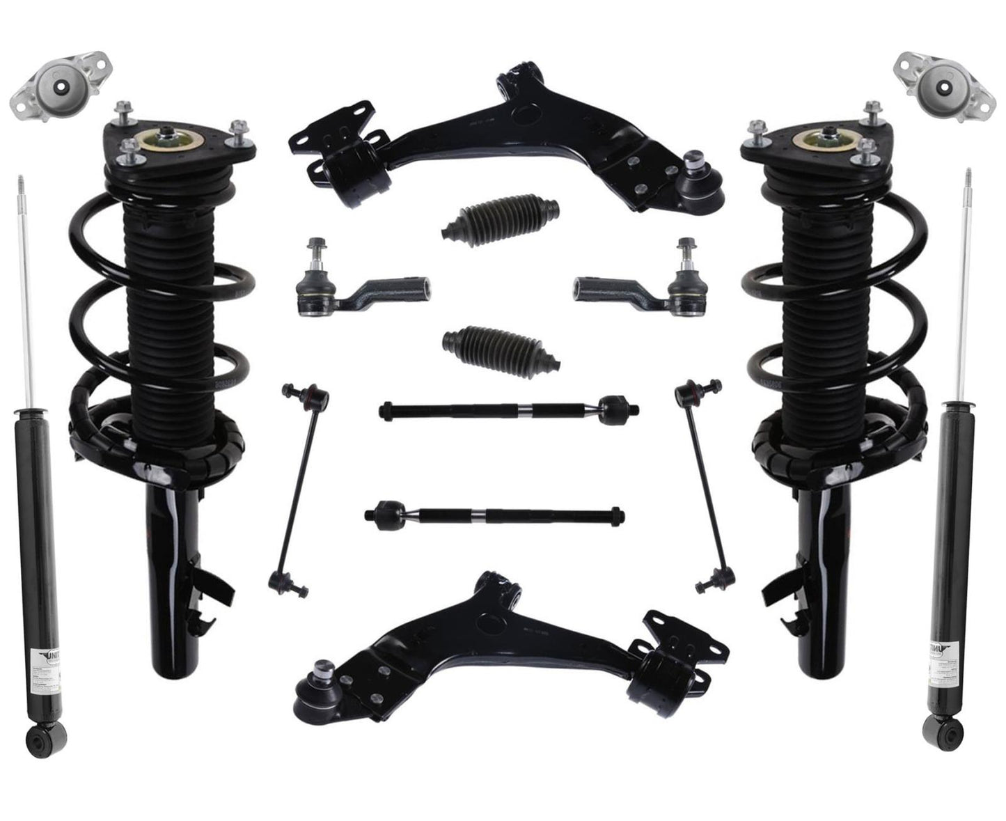 Puntales de resorte helicoidal de pies, varillas de amarre de brazos de control inferiores para Ford Escape Turbo 13-2019