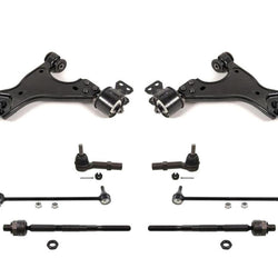 Fits 09-17 Traverse Lower Control Arm Ball Joint Bracket W Bushings Tie Rods 8Pc