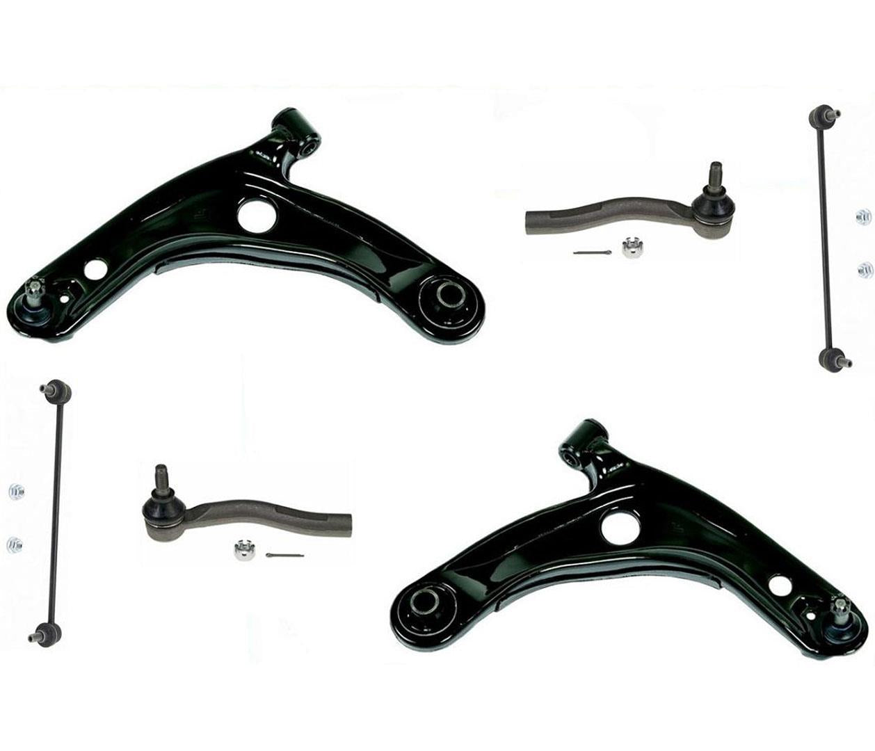 Front Lower Control Arms Outer Rods Sway Bar Links for Toyota Yaris 2006-2016