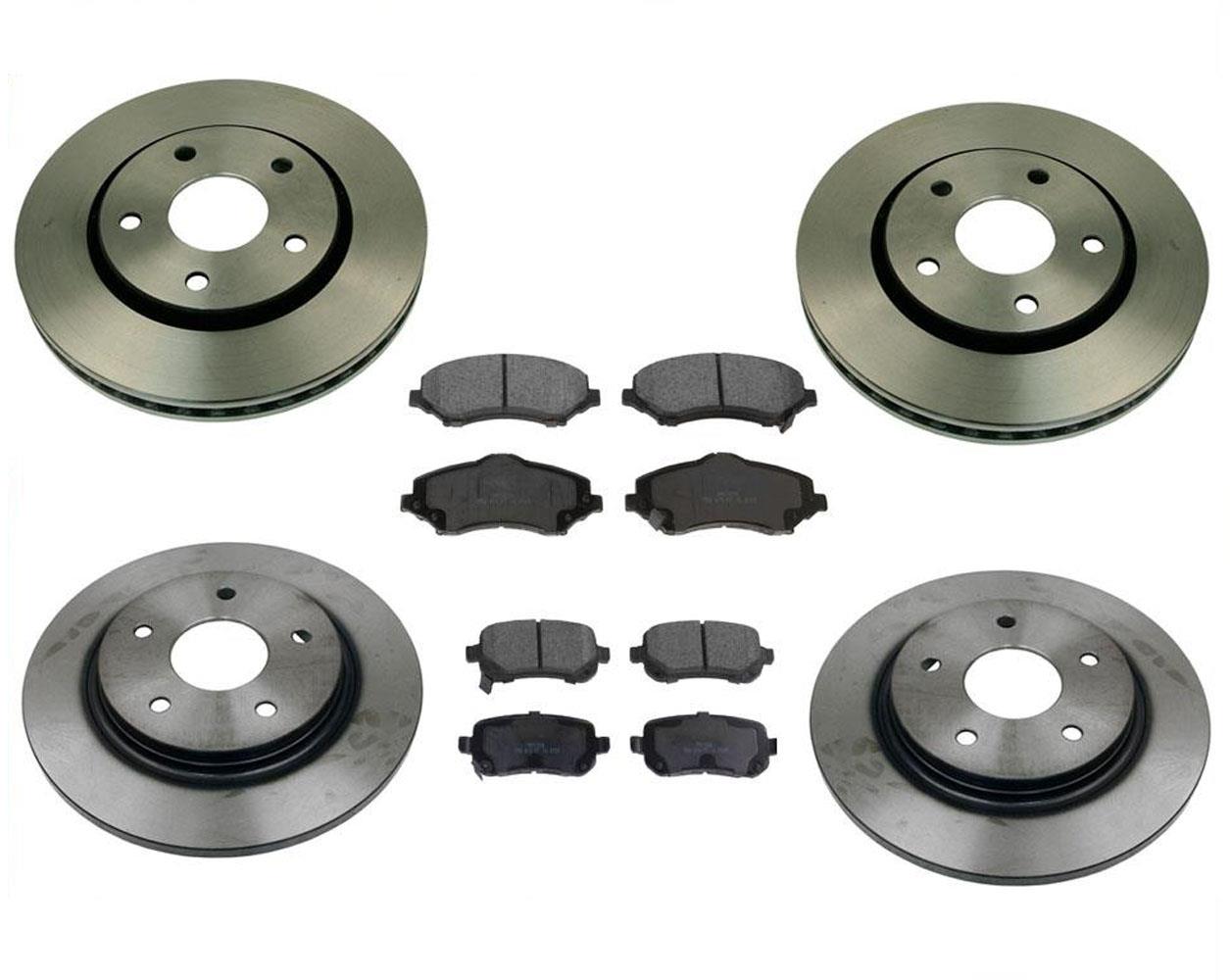 Rotores y pastillas de freno para pinza de pistón único de 302 mm 2013 Chrysler Town & Country