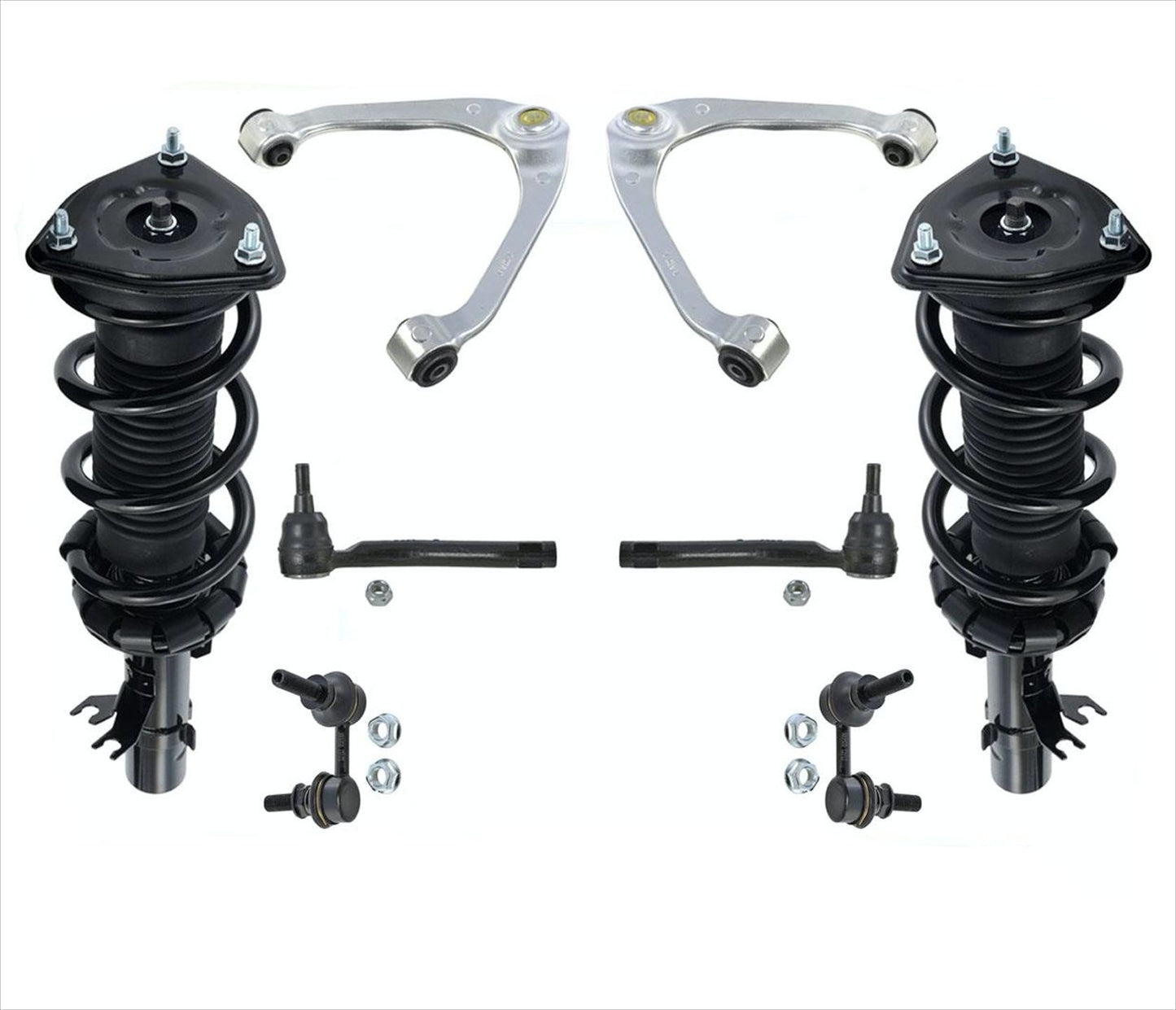 Front Struts Control Arms 8 Pcs For 07-08 G35X 11-12 G25X 4DR All Wheel Drive