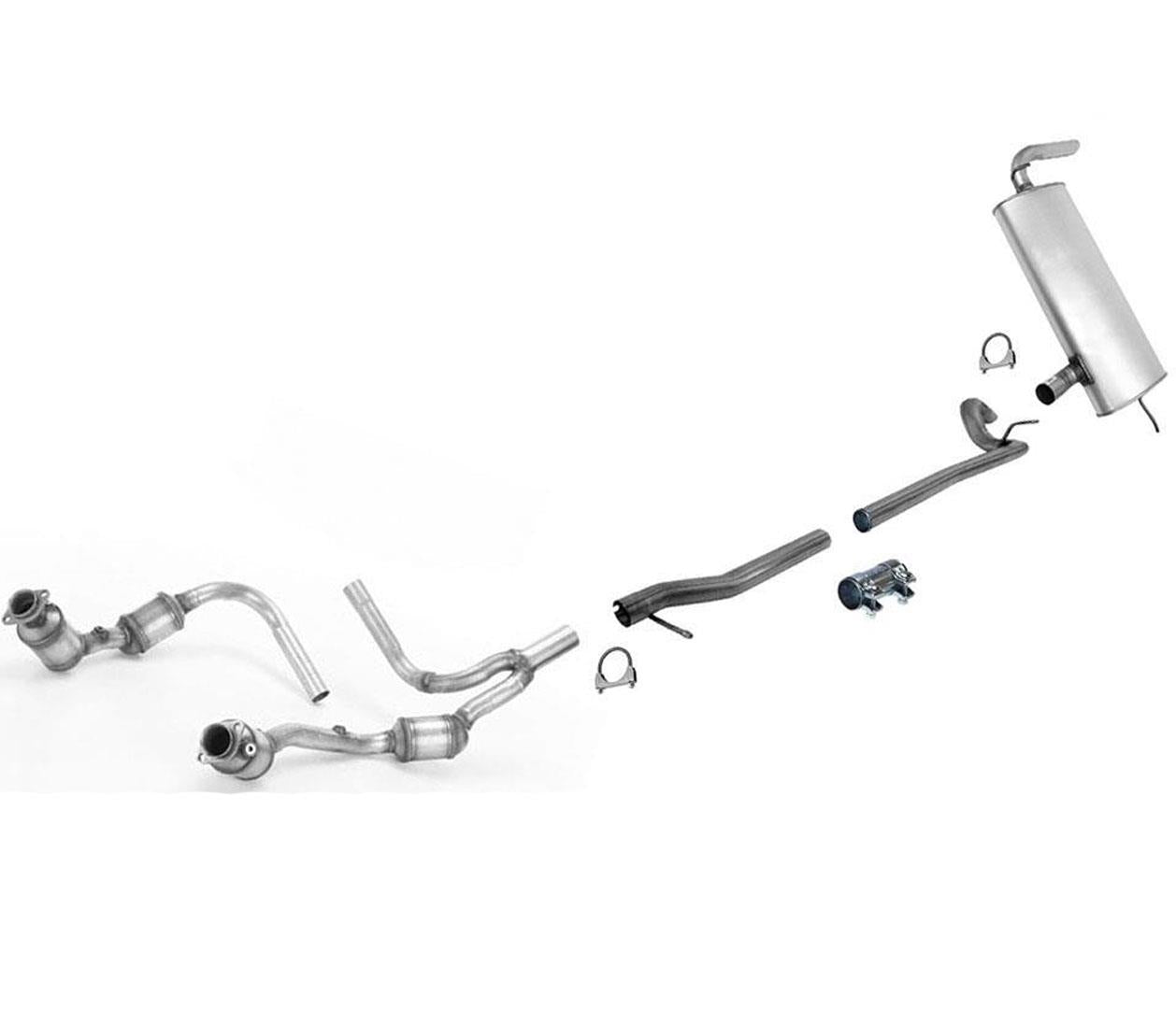 For 07-09 Wrangler 4 Door Engine Y Pipe Catalytic Converter Muffler Exhaust Sys