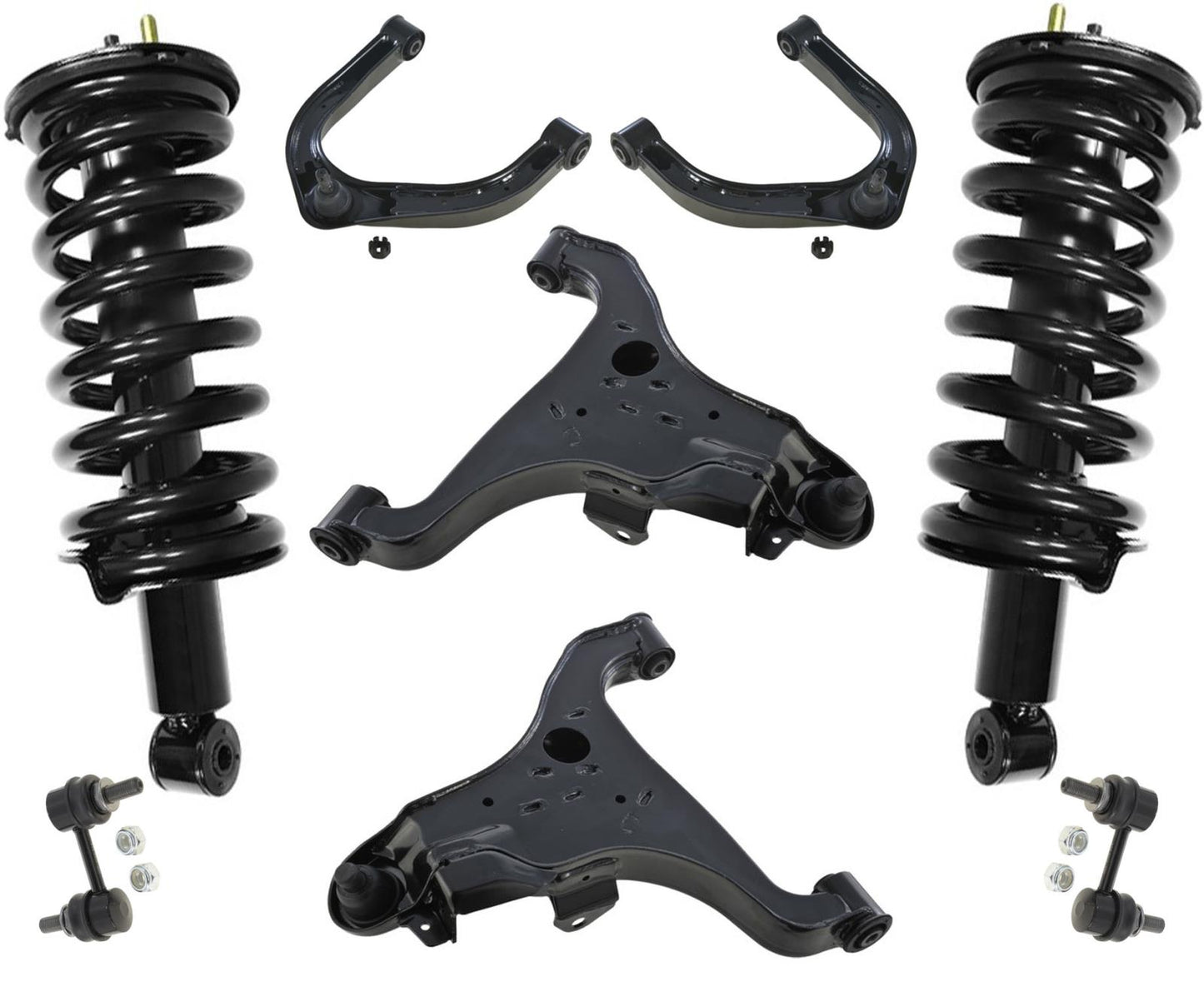 For Nissan Titan 2004-15 Rear Wheel Drive Front Struts Ball Joints Control Arms