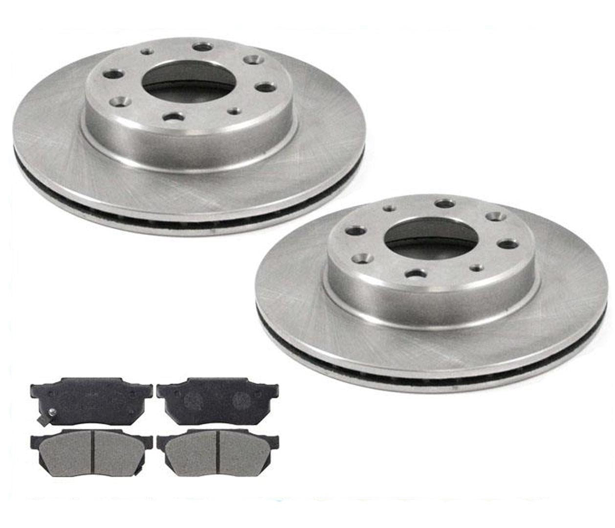 Fits 01-06 Honda Insight With CVT Automatic Trans Front Brake Disc Rotors Pads