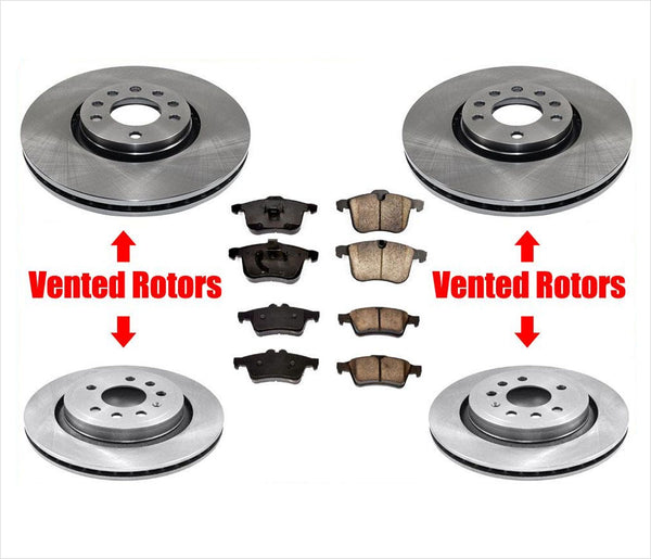 For Aero Model Only 06-11 Saab 9-3 Aero With 314MM Frt 302MM Rr Brake Rotors 6pc