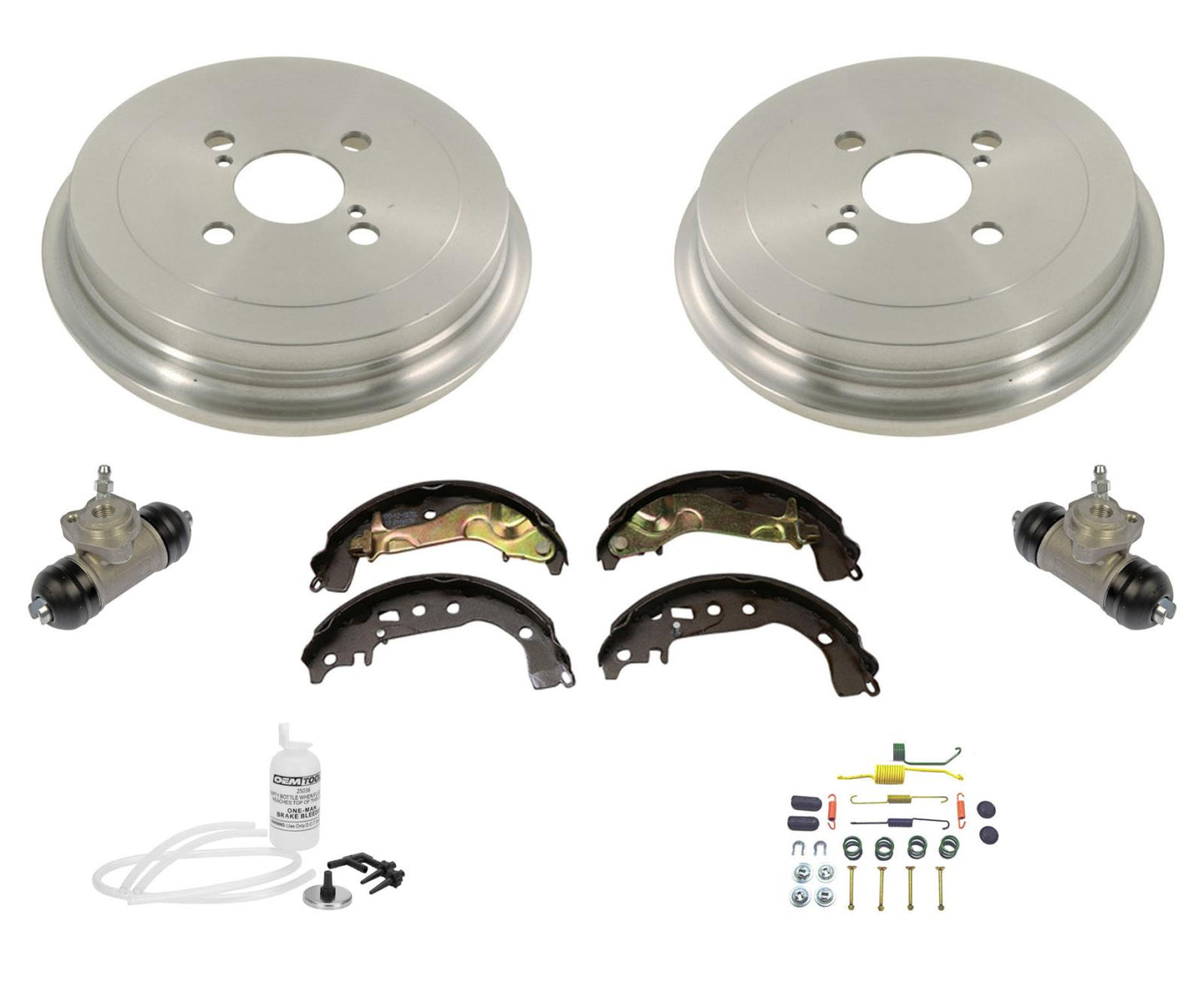 Para Toyota Yaris 15-18 Nuevos Tambores de freno traseros y zapatas de freno Cilindros de resortes 7p