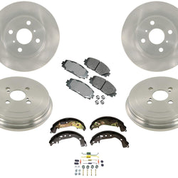 For Toyota Yaris 15-18 Brake Disc Rotors Pads Drums Brake Shoes Springs 7pc