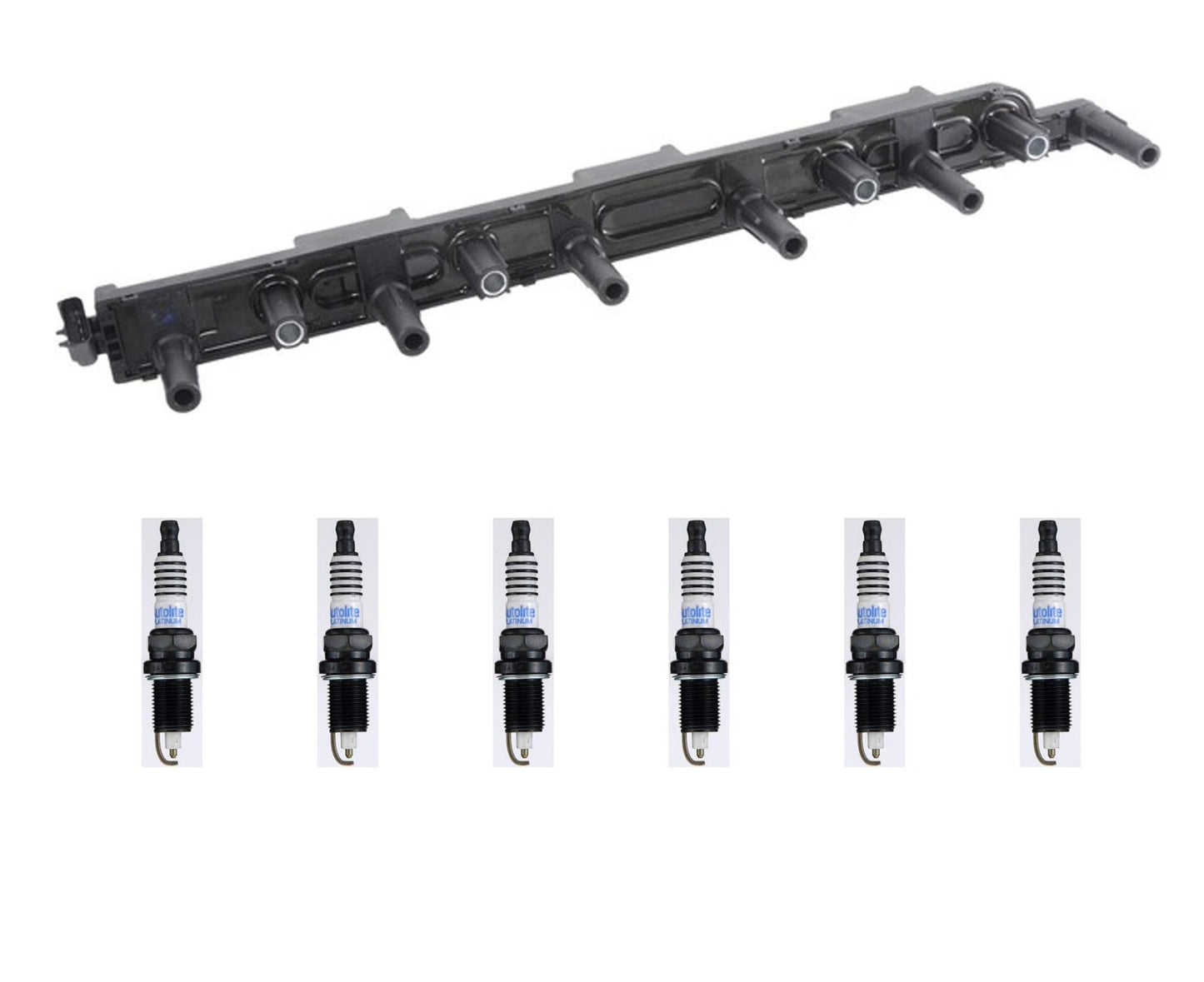 For 00-06 4.0L Jeep Wrangler Ignition Coil Pack Platinum Spark Plugs 56041476AB