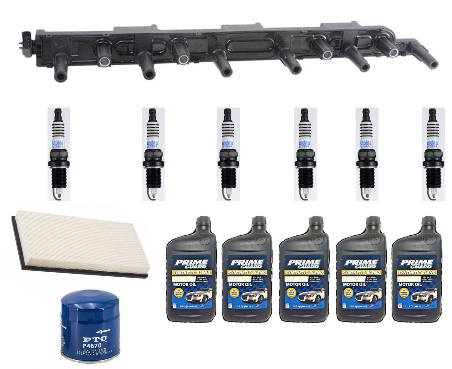 For 00-01 4.0L Jeep Cherokee Ignition Coil Pack Platinum Plugs 56041476AB 14 Pcs