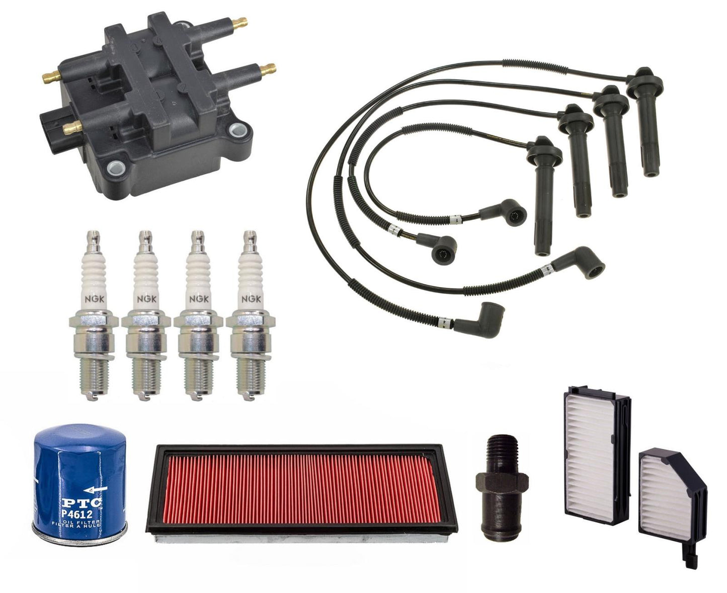 Para 2004 Subaru Outback 2.5L California Emisiones 90 grados Cables de bujía 10 piezas