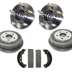 Juego de tambores de freno trasero con cojinetes de cubo, zapatas para Ford Transit Connect 10-13