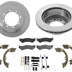 Pastillas de rotores de freno trasero, zapatas de estacionamiento para rueda trasera doble E350 Super Duty 99-07