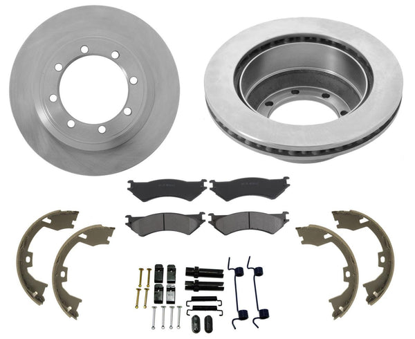Pastillas de rotores de freno trasero, zapatas de estacionamiento para rueda trasera doble E350 Super Duty 99-07