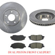Pastillas de rotores de freno de disco para pinza delantera de doble pistón Hyundai Santa Fe XL W 17-19