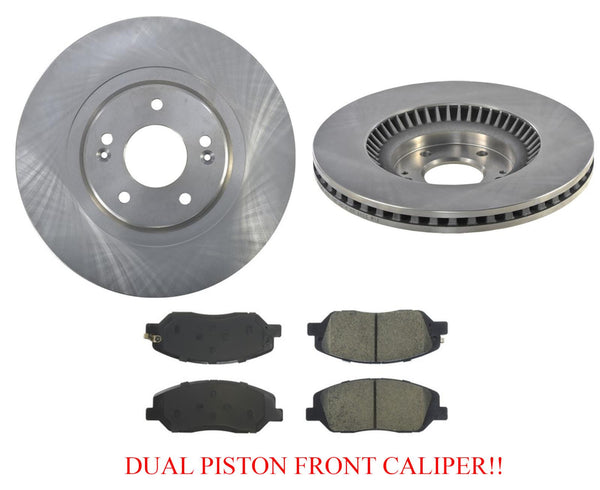 Pastillas de rotores de freno de disco para pinza delantera de doble pistón Hyundai Santa Fe XL W 17-19