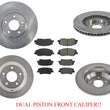 Pastillas de rotores de freno de disco para pinza delantera de doble pistón Hyundai Santa Fe XL W 17-19