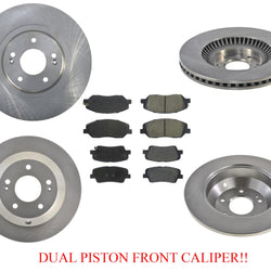 Pastillas de rotores de freno de disco para pinza delantera de doble pistón Hyundai Santa Fe XL W 17-19
