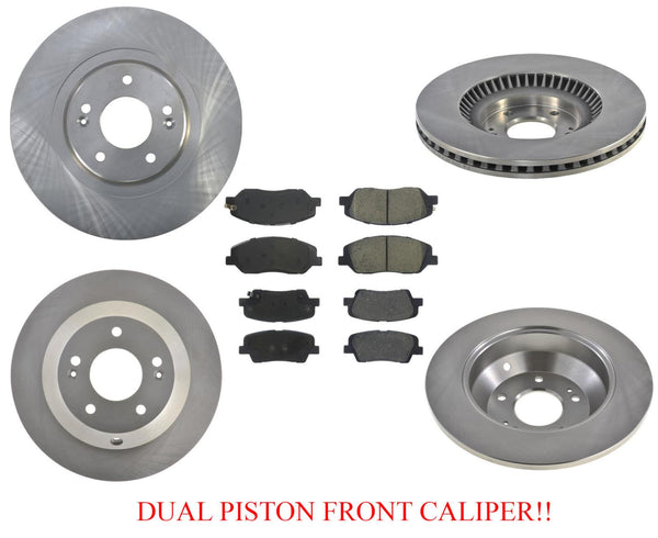 Pastillas de rotores de freno de disco para pinza delantera de doble pistón Hyundai Santa Fe XL W 17-19