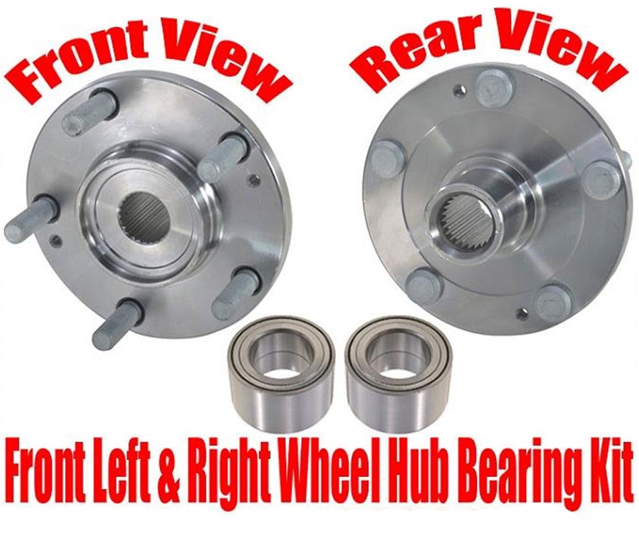 (2) FRONT Wheel Bearing With Hub Kits for Hyundai Tiburon 2.0L 03-08 ONLY