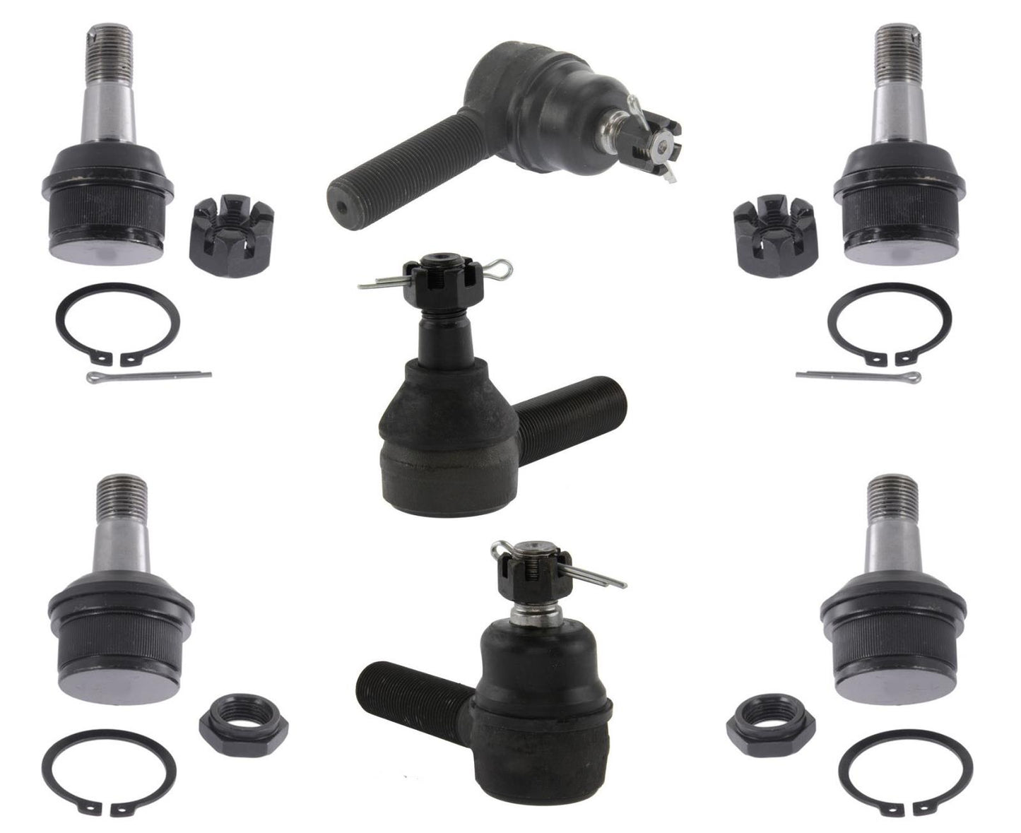 for 72-86 Jeep CJ5 CJ7 CJ8 3 Outer Tie Rod Rods End Short Tie Rods 4 Ball Joints