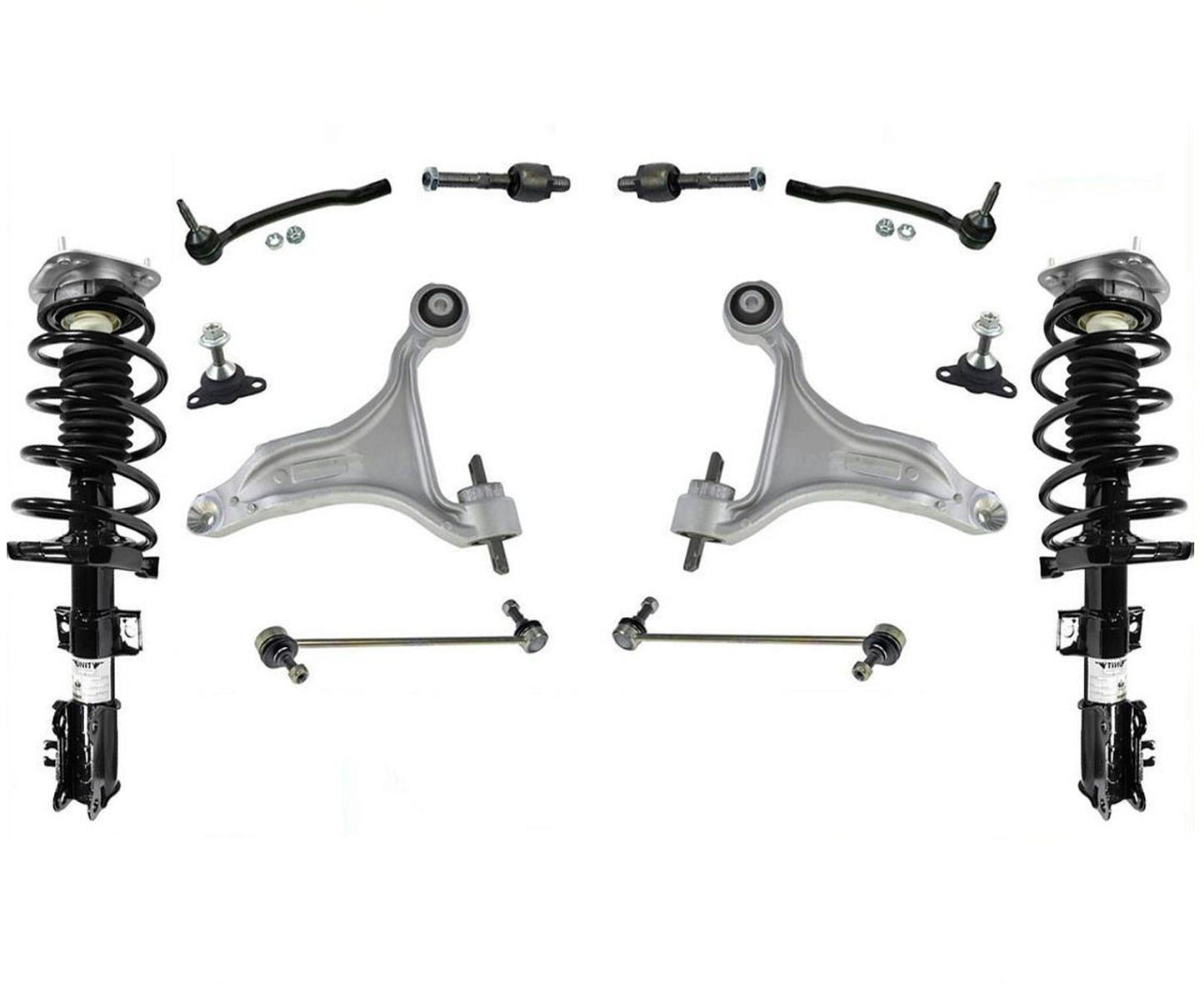 Front Complete Struts Lower Control Arm Link Tie Rods For V70 XC70 AWD Wagon