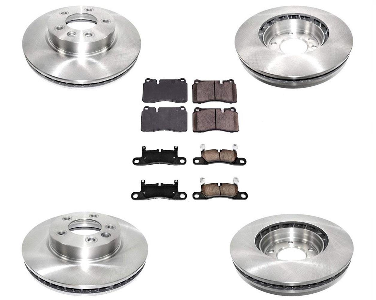 Pastillas de freno de rotores delanteros de 330 mm y 13 "para rotores traseros Volkswagen Touareg 11-17, 6 piezas