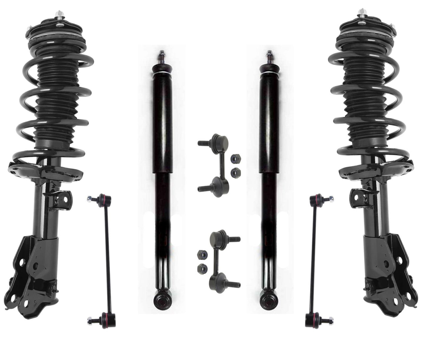 Front Coil Spring Struts & Rr Shocks For 2012 Honda Civic 1.8L 4 Door Sedan