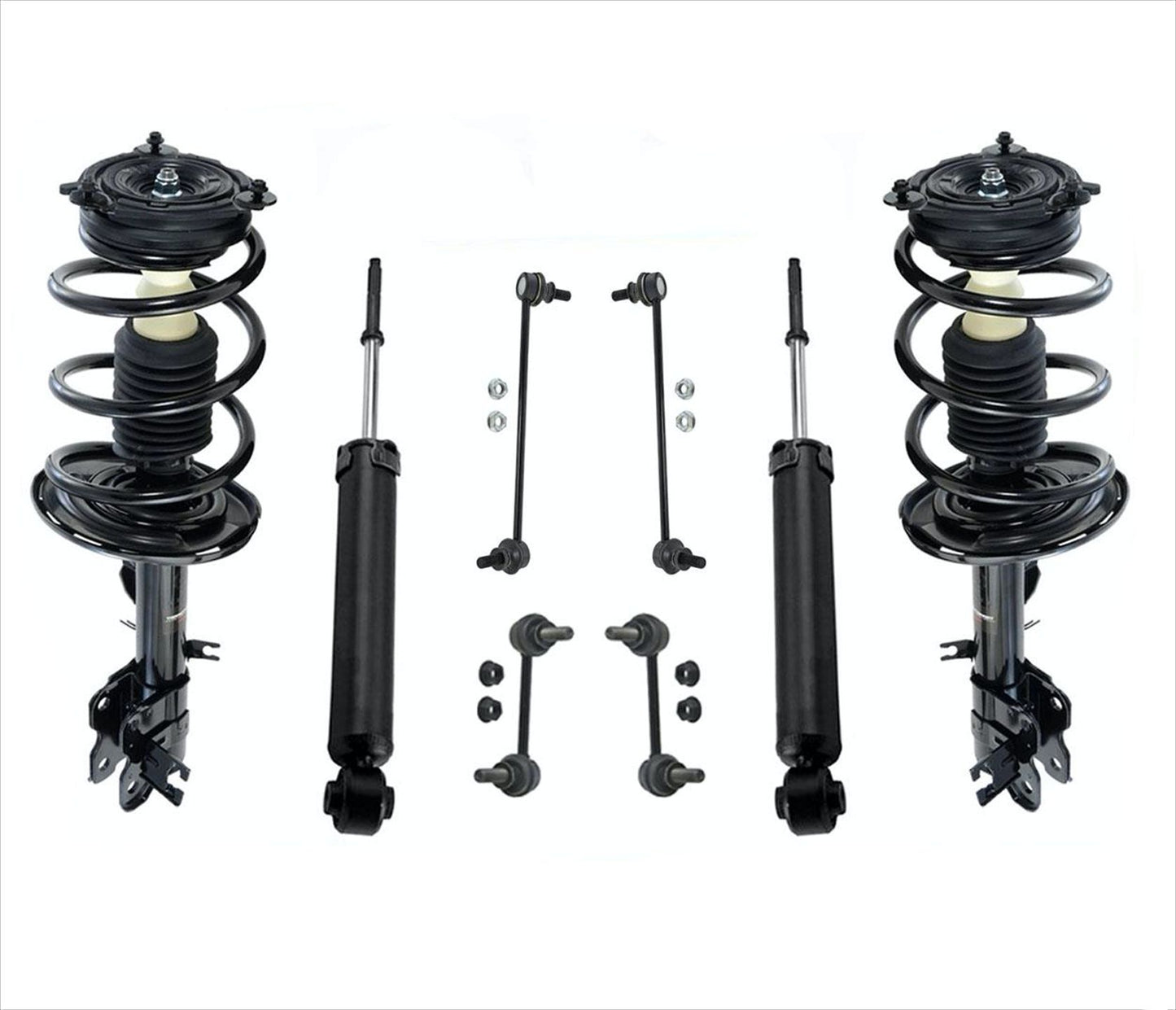 Front Struts Rear Shocks & Links Fits09-14 Nissan Murano Front Wheel Drive
