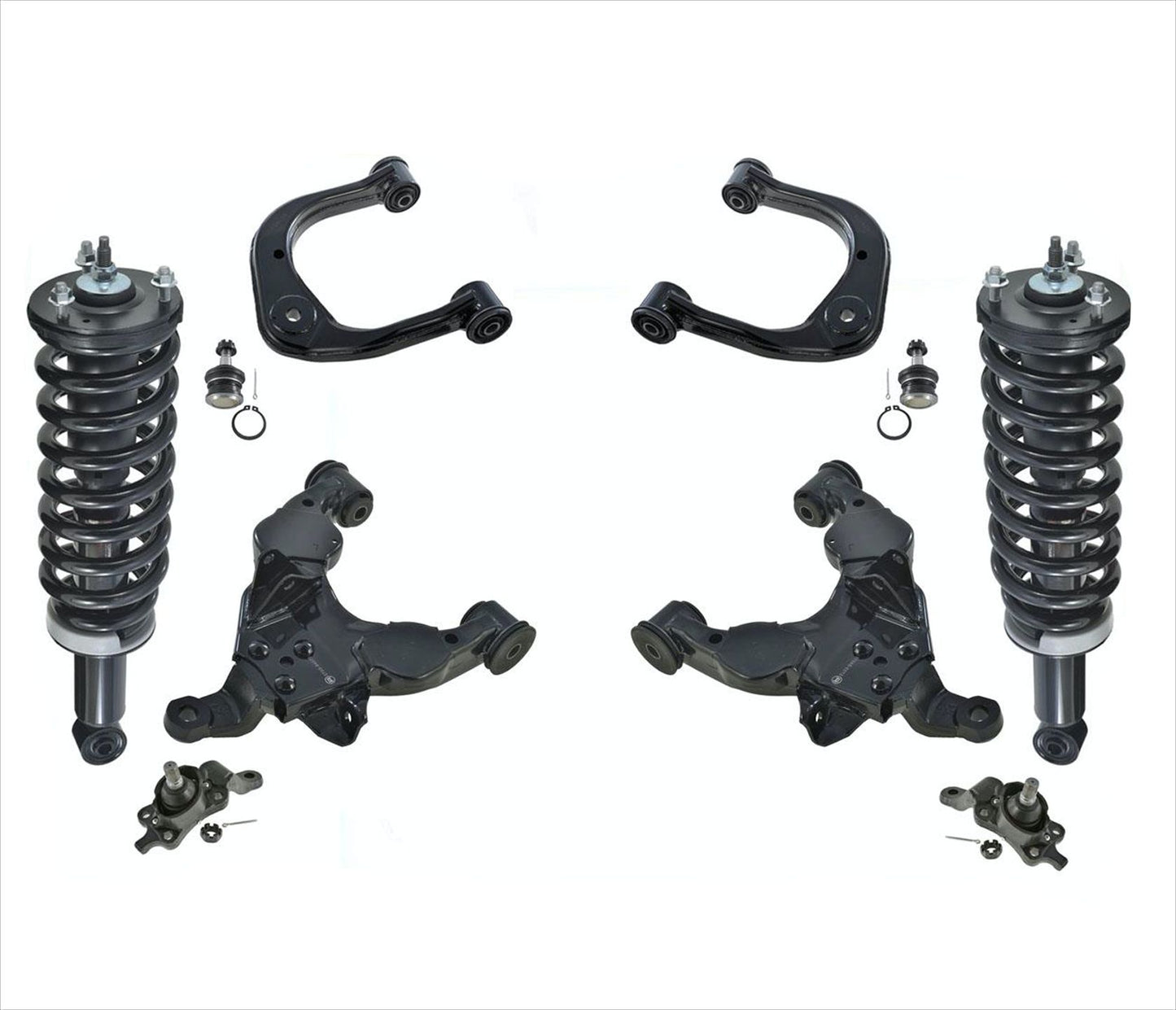 Front Struts Upper & Lower Control Arms Ball Joints For Toyota Tundra 2004-2006