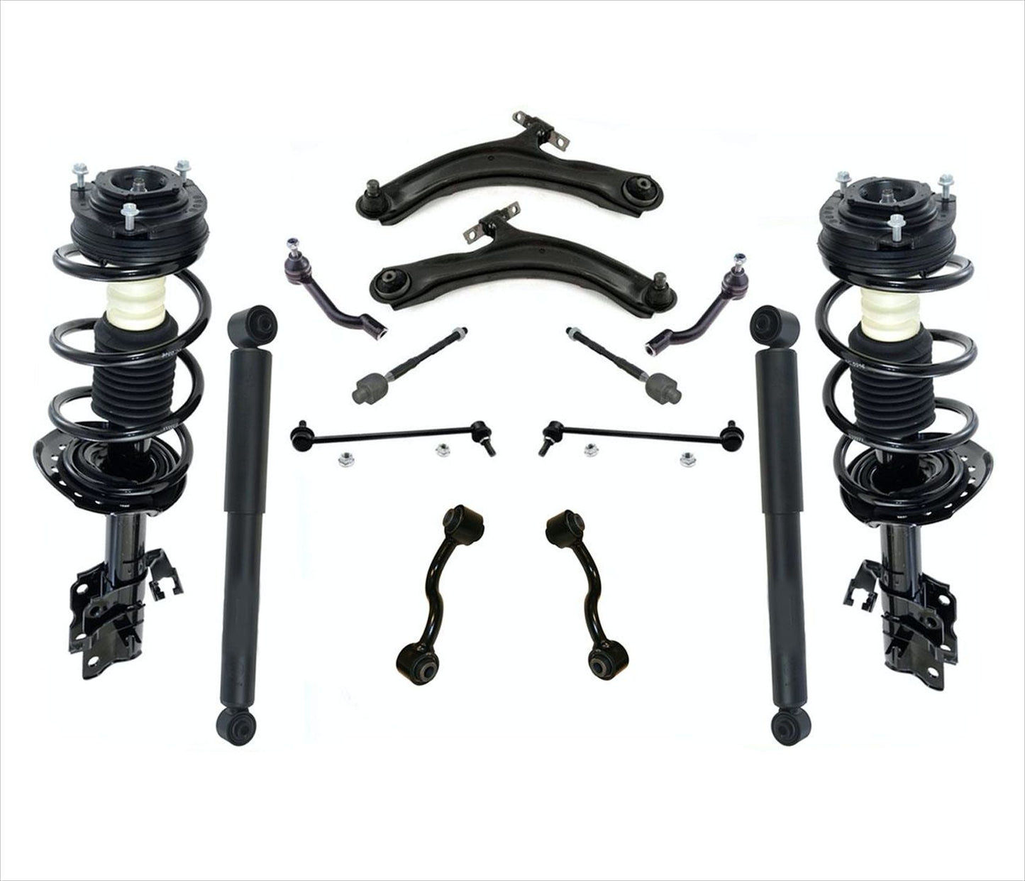 Complete Frt Coil Springs Struts Mounts Rr Shocks For 08-12 Rouge Chassis 14Pcs