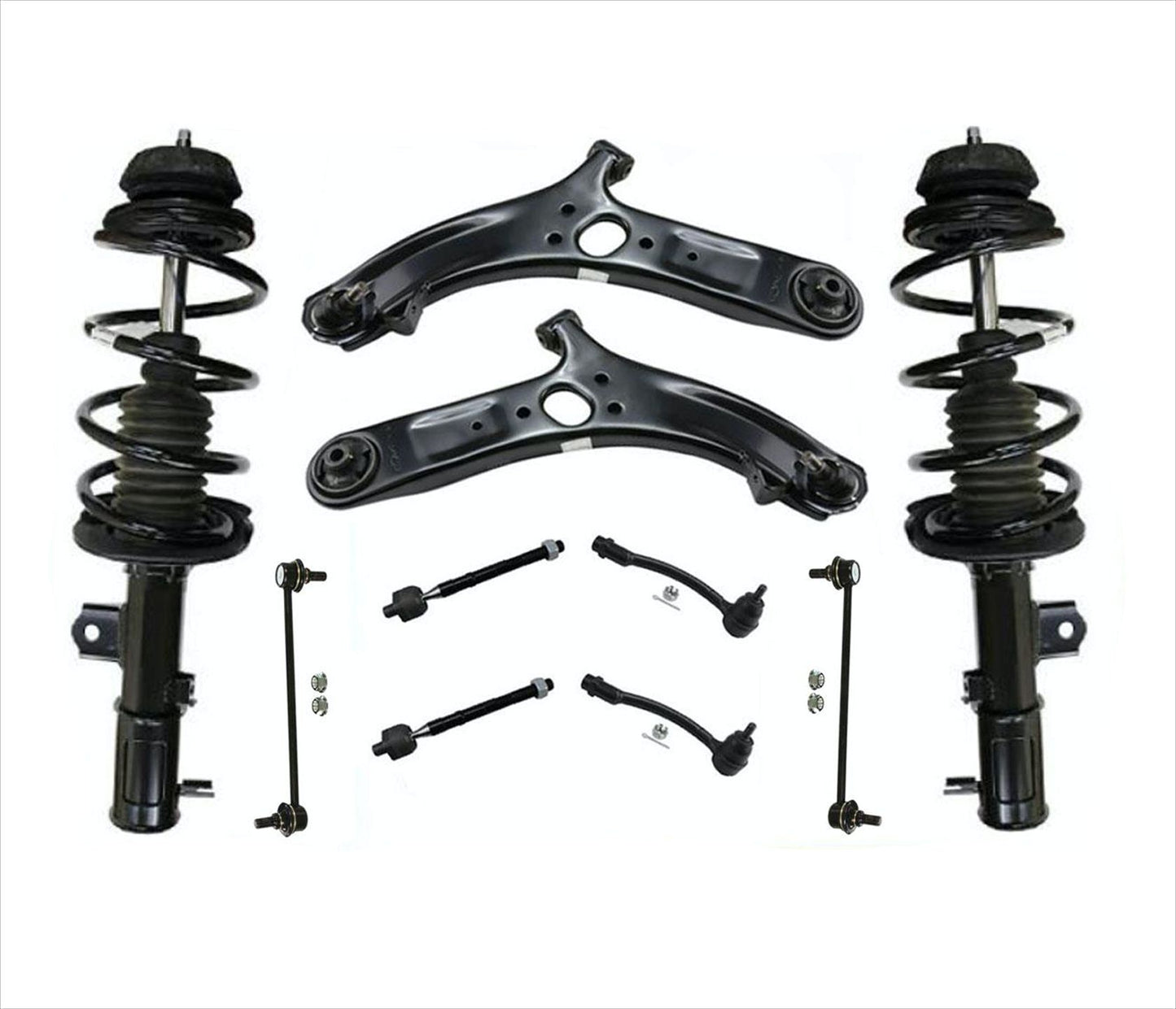 Brazos de control inferiores de puntales completos delanteros L y R, 10 piezas para Hyundai Accent 12-17