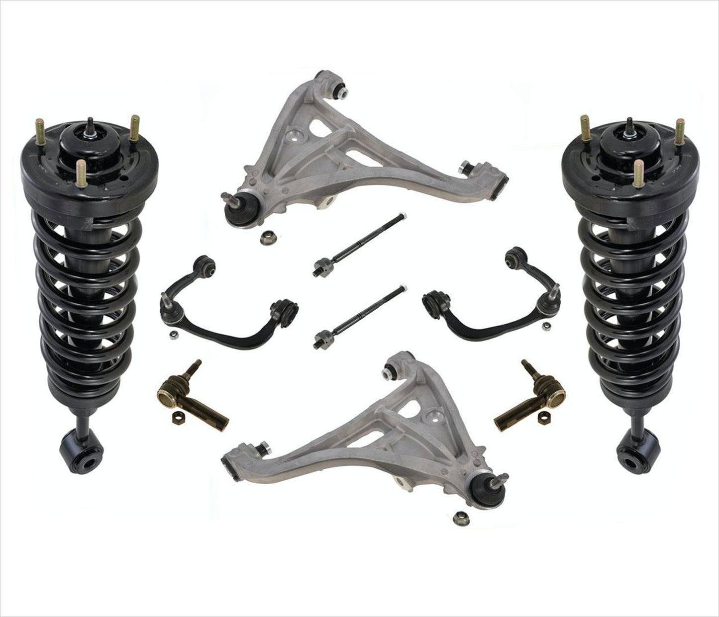 Front Struts Lower & Upper Control Arms Tie Rods For F150 04-08 4 Wheel Drive