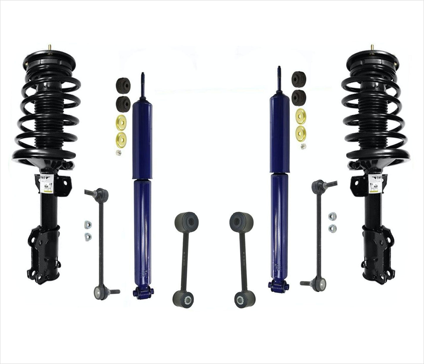 Front Struts Rear Shocks & Links For Ford Mustang 05-10 With 18MM Rear Sway Bar