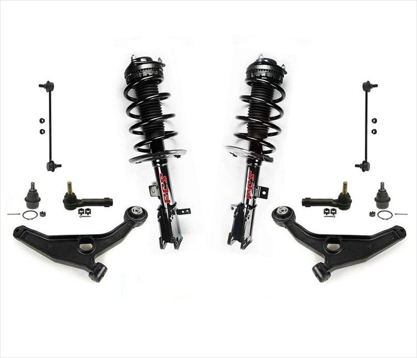 Brazos de control de puntal delantero, enlaces de varillas de amarre, 10 piezas para 08-14 Avenger Sedan 2.4L 2.7L