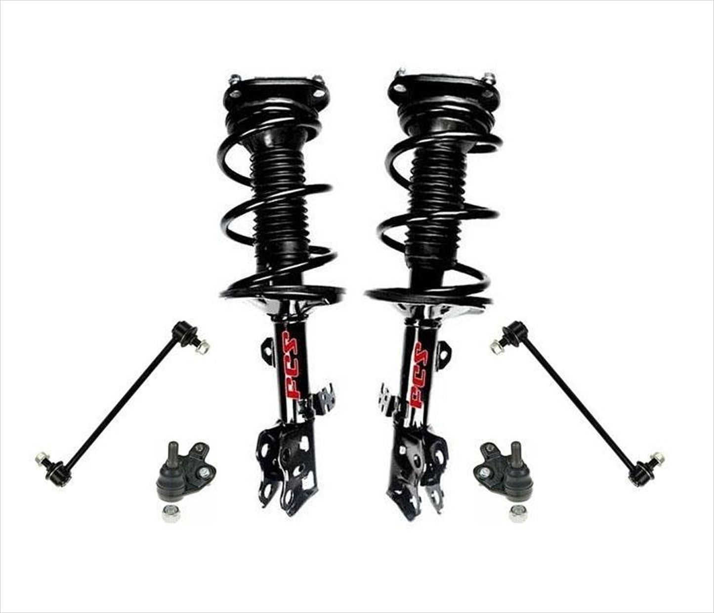 For 09-13 Front Wheel Drive Matrix 1.8 Base F Coil Spring Struts Ball Joints 6p