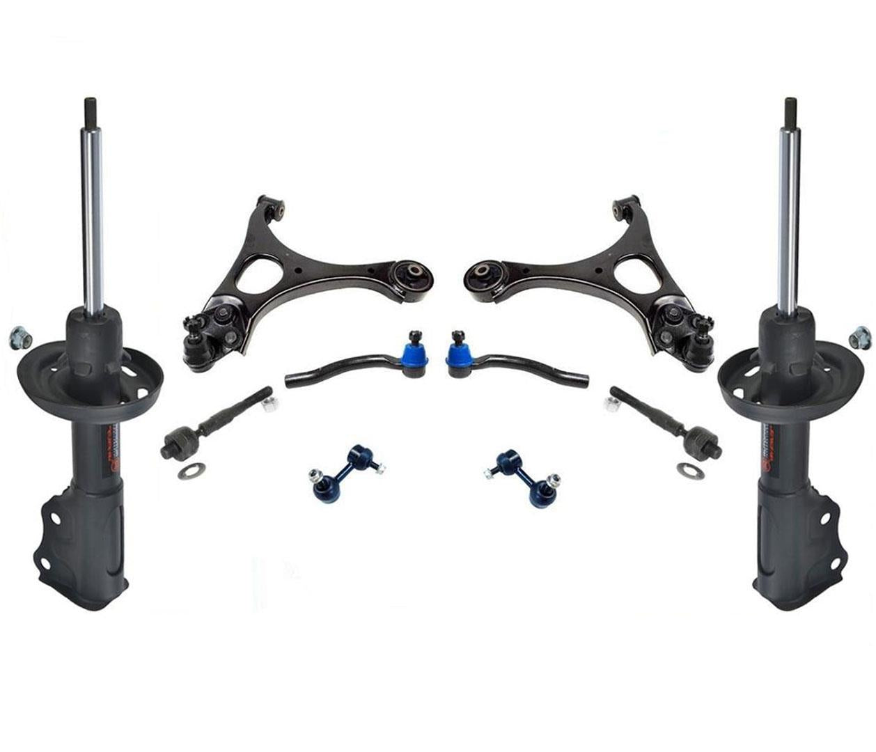Front Struts Control Arms Ball Joints Tie Rods For 06-11 Honda Civic SI 2.0L