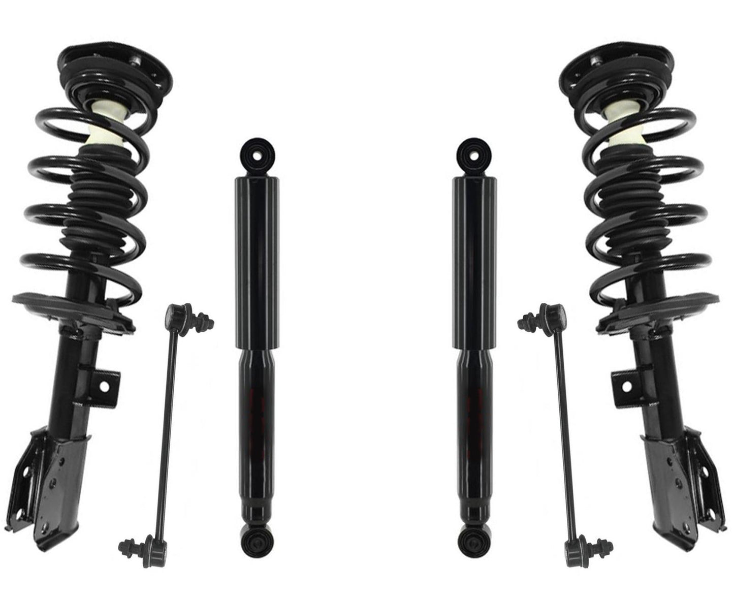 Coil Spring Struts for 12-15 Front Wheel Drive Captiva Sport 17 & 18" Rims 6pc