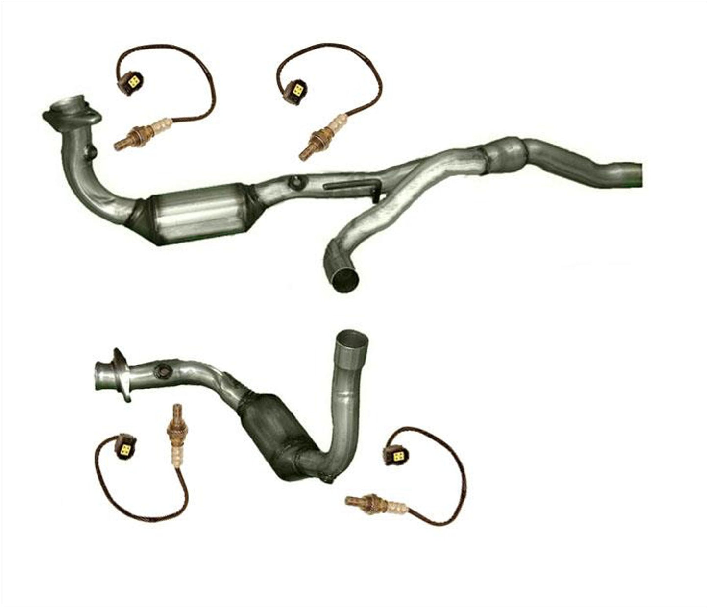 Tubo Y del motor con sensores de O2 de convertidores catalíticos duales para 08-13 Liberty 3.7L