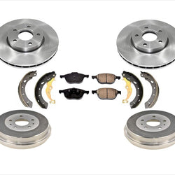 For 2012-18 Focus S SE Front Disc Brake Rotors & Rear Drums Kit 6pc ( No Turbo )