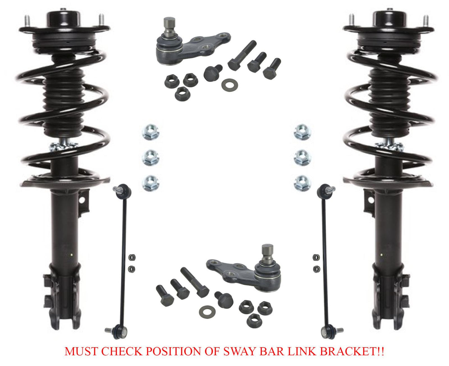 Front Wheel Dv Struts for No Sport Suspension Hyundai Sonata After 07/23/2010 6p