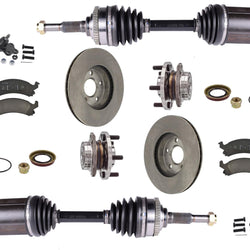 Eje de transmisión CV de buje y rodamiento para transmisión automática 02-05 GM Cavalier 9 piezas