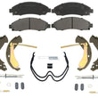 Front Ceramic Brake Pads & Rear Brake Shoes + Hardware for 04-08 GMC Canyon