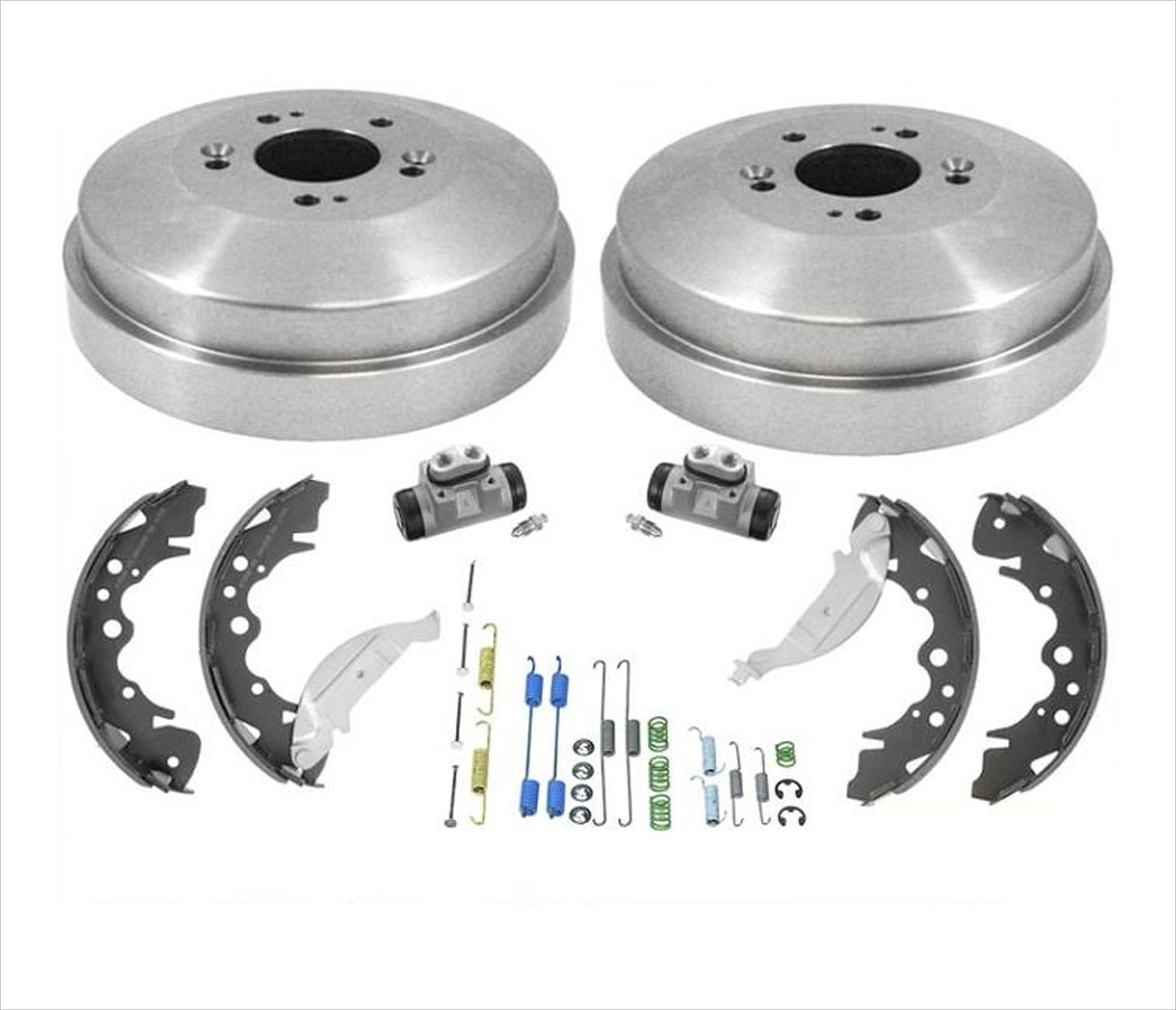 Tambores traseros Zapatas de freno Resortes Cilindros de rueda para Kia Sedona 2002 Kit de 6 piezas